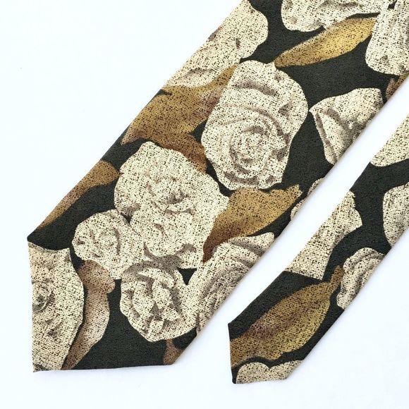 Structure Le Collezioni Men’s Silk Floral Neck Tie - Picture 1 of 4